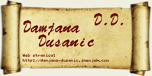 Damjana Dušanić vizit kartica